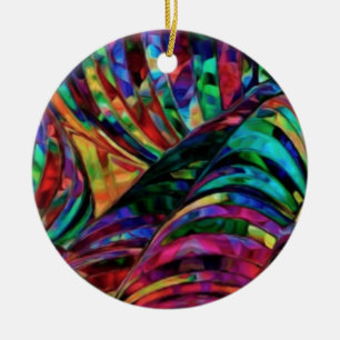 Hartglas in Jewel Abstrakt Art Keramik Ornament