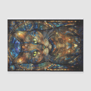 Hartglas-Katze 2 Seidenpapier