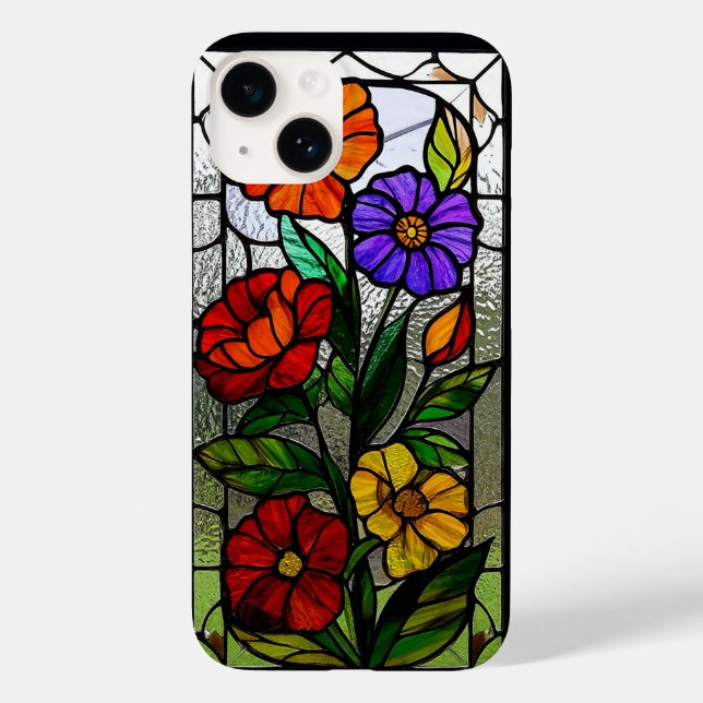 Hartglas-Leiste mit dynamischen Blume Case-Mate iPhone 14 Hülle (Rückseite)