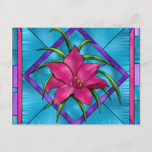 Hartglas Lilly Postkarte