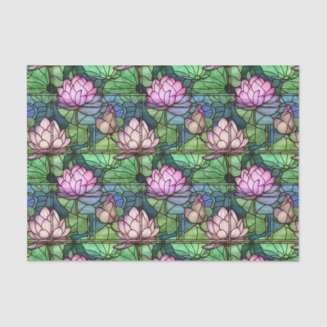 Hartglas Lotus Tissue Paper Seidenpapier (Vorderseite)