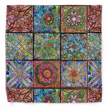 Hartglas Mandala Bandana - Julie Ann Stricklin