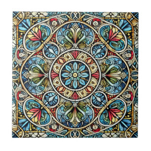 Hartglas Mandala Fliese