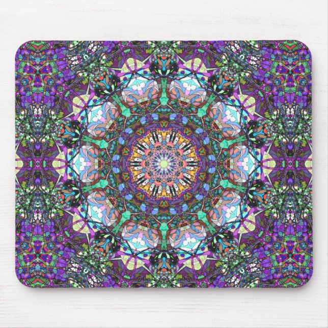 Hartglas Mandala Mousepad (Vorne)