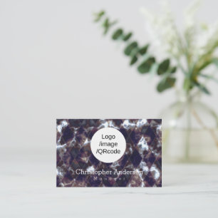 Hartglas Misty Gray Brown Business Card Visitenkarte