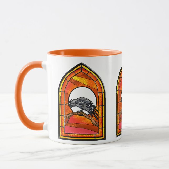 Hartglas Raven Tasse (Links)