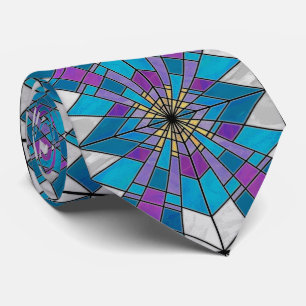 Hartglas Ray Blue und Lila Krawatte