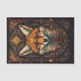 Hartglas Red Fox 2 Seidenpapier