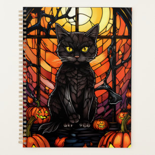 Hartglas Spooky Black Cat Planer
