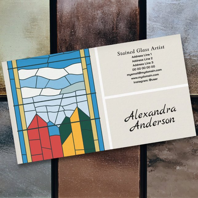 Hartglas Visitenkarte (Stained Glass Business Card)