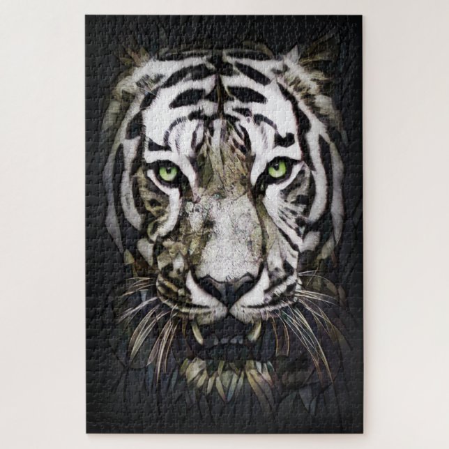 Hartglas White Tiger (Vertikal)
