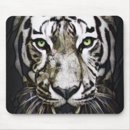 Hartglas White Tiger Mousepad