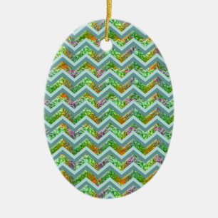 Hartglas ZigZag Keramik Ornament