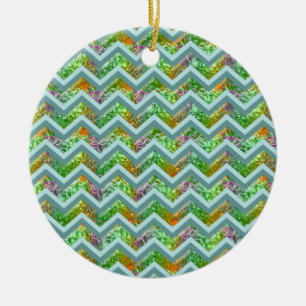 Hartglas ZigZag Keramikornament