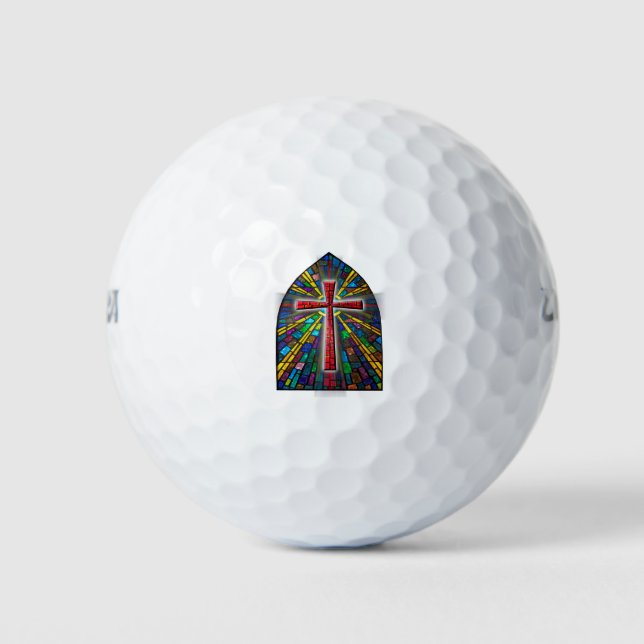 Hartglaskreuz Golfball (Vorderseite)