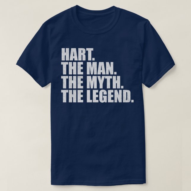 HartHart Familienname Hart Nachname Name Hart Nach T-Shirt (Design vorne)