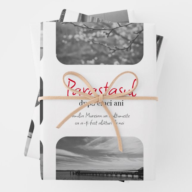 Hartie pentru ambalat comemorativ geschenkpapier set (Beispiel)