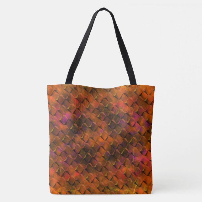 Hartkorallen oder Brauntöne, 3D- oder Dreiecke Tasche (Rückseite)