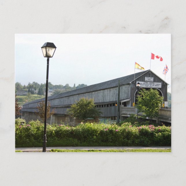 Hartland Bridge längste gedeckte Bridge Postkarte (Vorderseite)