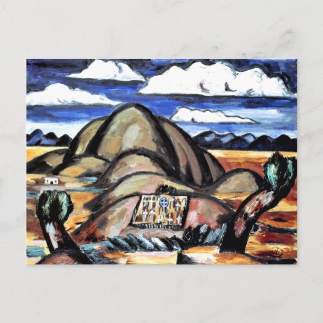 Hartley - Indischer Friedhof, New Mexico Postkarte (Vorderseite)