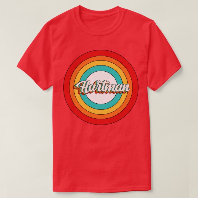 Hartman Name Shirt Vintag Hartman Circle (Design vorne)