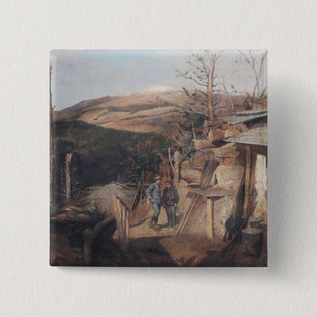 Hartmanswillerkopf, Ansicht von Roche-Sermet, 1915 Button (Vorderseite)