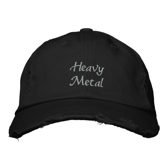 Hartmetalle, bestickter leichter Text, Baseballkap Bestickte Baseballkappe (Vorderseite)