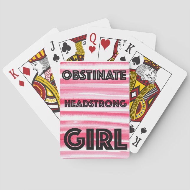 Hartnäckige Girl-Poker-Karten verhindern Spielkarten (Rückseite)
