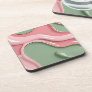Hartplastik-Untersetzer in stilvollem Grafikdesign Getränkeuntersetzer