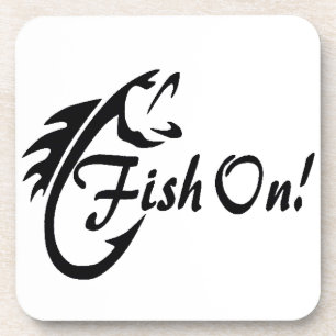 HARTPLASTISCHER UNTERSETZER SAGT ***FISH ON***