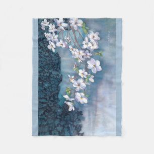 Hartriegel-Aquarell Fleecedecke