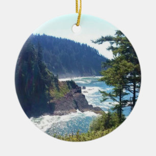 Hart's Cove, Oregon Coast Keramik Ornament