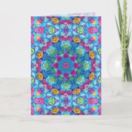 Harts Violet & Vintages Fraktal Kaleidoskop Karte
