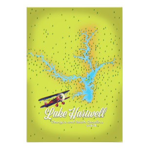 Hartwell Georgia und South Carolina USA map Fotodruck