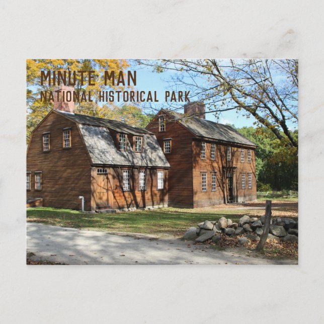 Hartwell Tavern, Minute Man National Hist. Park Postkarte (Vorderseite)