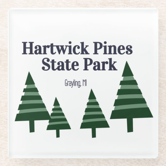 Hartwick Pines Glass Untersetzer (Vorderseite)
