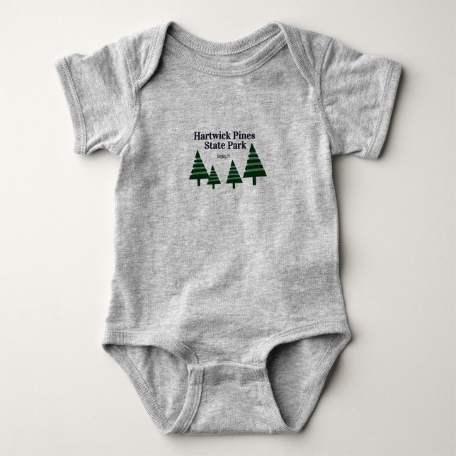 Hartwick Pines Staat Park Baby Bodysuit Strampler (Vorderseite)