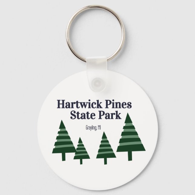 Hartwick Pines Staat Park Schlüsselanhänger (Vorderseite)