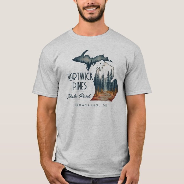 Hartwick Pines Staat Park Souvenir Geschenk T-Shirt (Vorderseite)