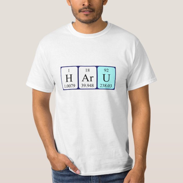 Haru Namen-Shirt periodischer Tabelle T-Shirt (Vorderseite)