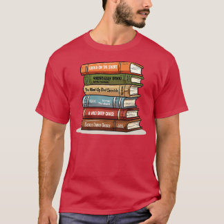 Haruki Murakami Buchstapel Bücherliebhaber Geschen T-Shirt