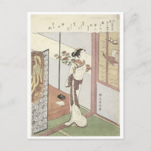 Harunobu Rückkehrende Segel bei Shinagawa 1764 Kun Postkarte