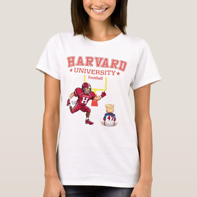 Harvard Football steht gegen Trump-Regime T-Shirt (Vorderseite)