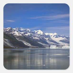Harvard Glacier in Uni Fjord, Alaska Quadratischer Aufkleber