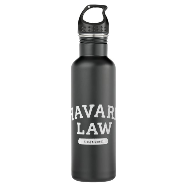 Harvard Law einfach die Uni beenden Edelstahlflasche (Vorderseite)