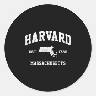 Harvard Massachusetts Ma Staat Athletic Style Runder Aufkleber