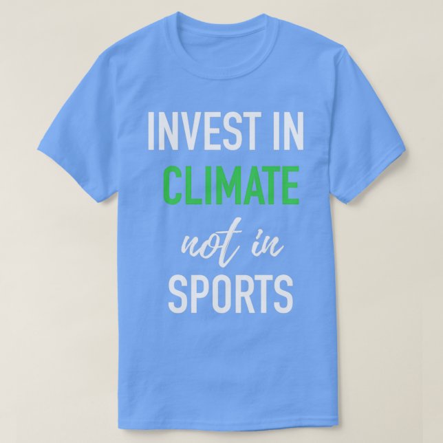Harvard Yale Game 2019 Investition in Klima nicht  T-Shirt (Design vorne)