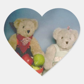 Harvest Bears Herz-Aufkleber