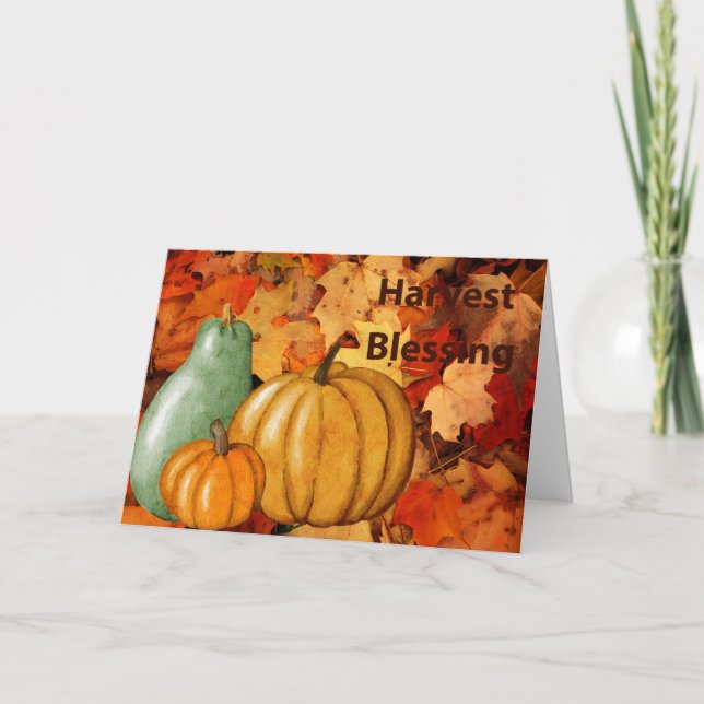 Harvest Blessing Thanksgiving Feiertagskarte (Vorderseite)