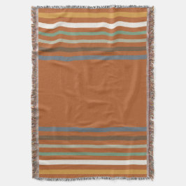 Harvest Blessings Striped Throw Blanket | Autumn Decke